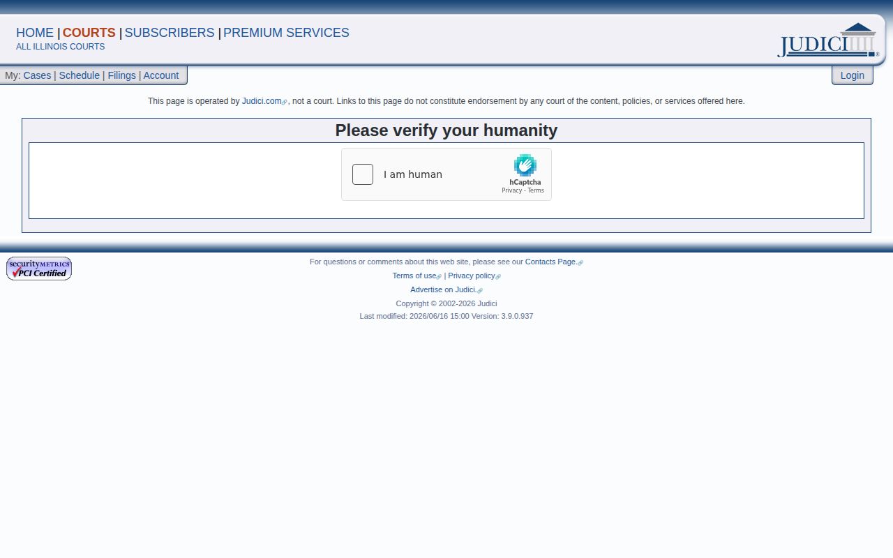 Judici Putnam County court case search for post-booking dispositions